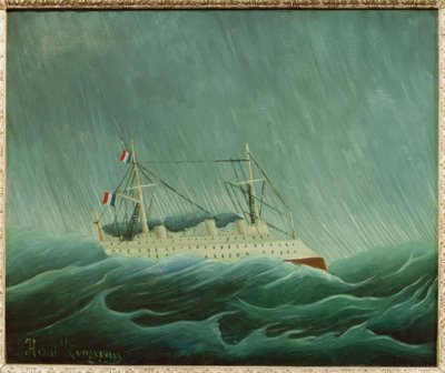 The Ship in the Storm (The Storm on the Sea) by Henri Rousseau